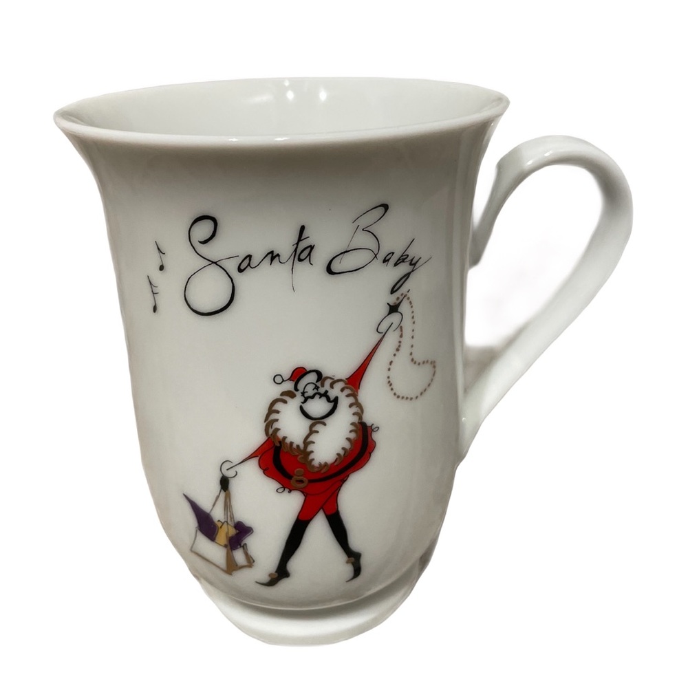 ❤️ POTTERY BARN SANTA BABY VINTAGE HOLIDAY MUG NEW